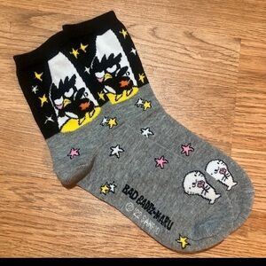 Sanrio Badtz-Maru Gray and Black Socks
